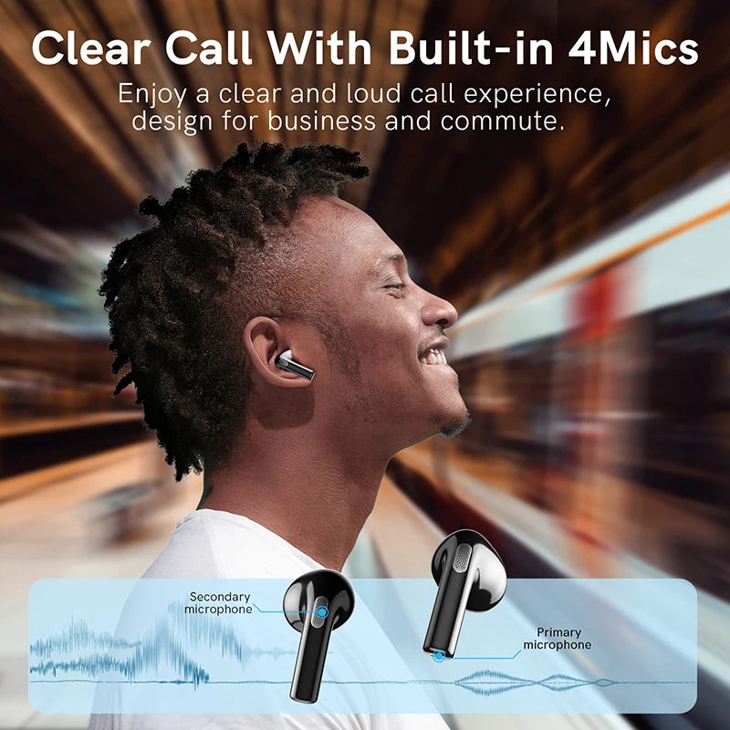 QCY T20 True Wireless Stereo Bluetooth In-Ear Headphones - Black