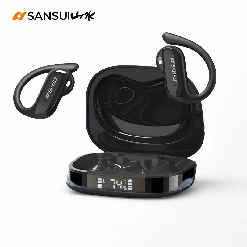 Sansui W20 Wireless Bluetooth AI Call Noise Cancellation Open-Ear Earphones