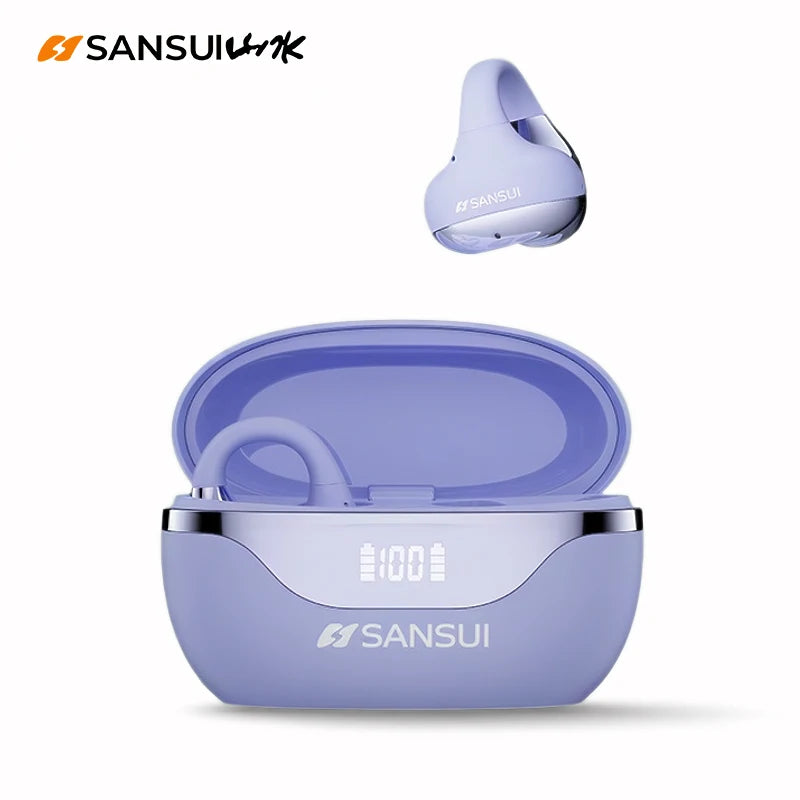Sansui W40 Wireless Bluetooth 4-Mic ENC Clip-On Earphones